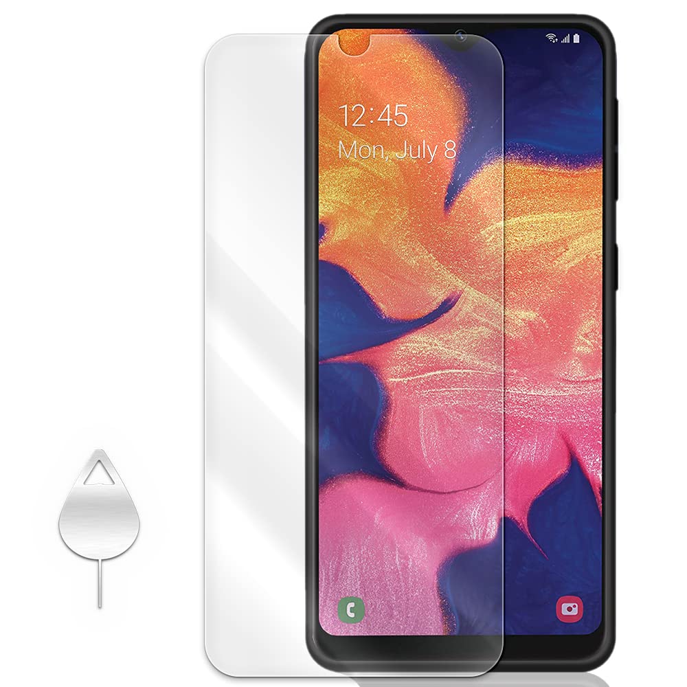 SharpCostHigh Definition Ultra-Clear 9H Hardness Anti-Shatter Anti-Bubble Tempered Glass Screen Protector Compatible with Samsung Galaxy A10e SM-A102U CellPhone