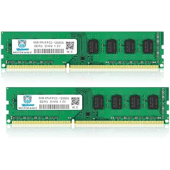 16GB DDR3 RAM 2X8GB PC3 -12800U DDR3-1600 UDIMM 2Rx8 DIMM DDR3 8GB 1600MHz SDRAM 240-Pin 1.5V CL11 Non-ECC Desktop PC Memory Kit