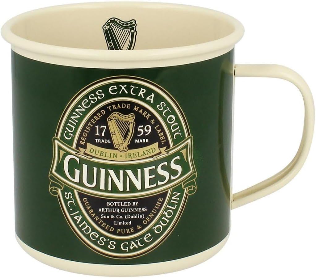 Guinness Retro Enamel Mug With Logo
