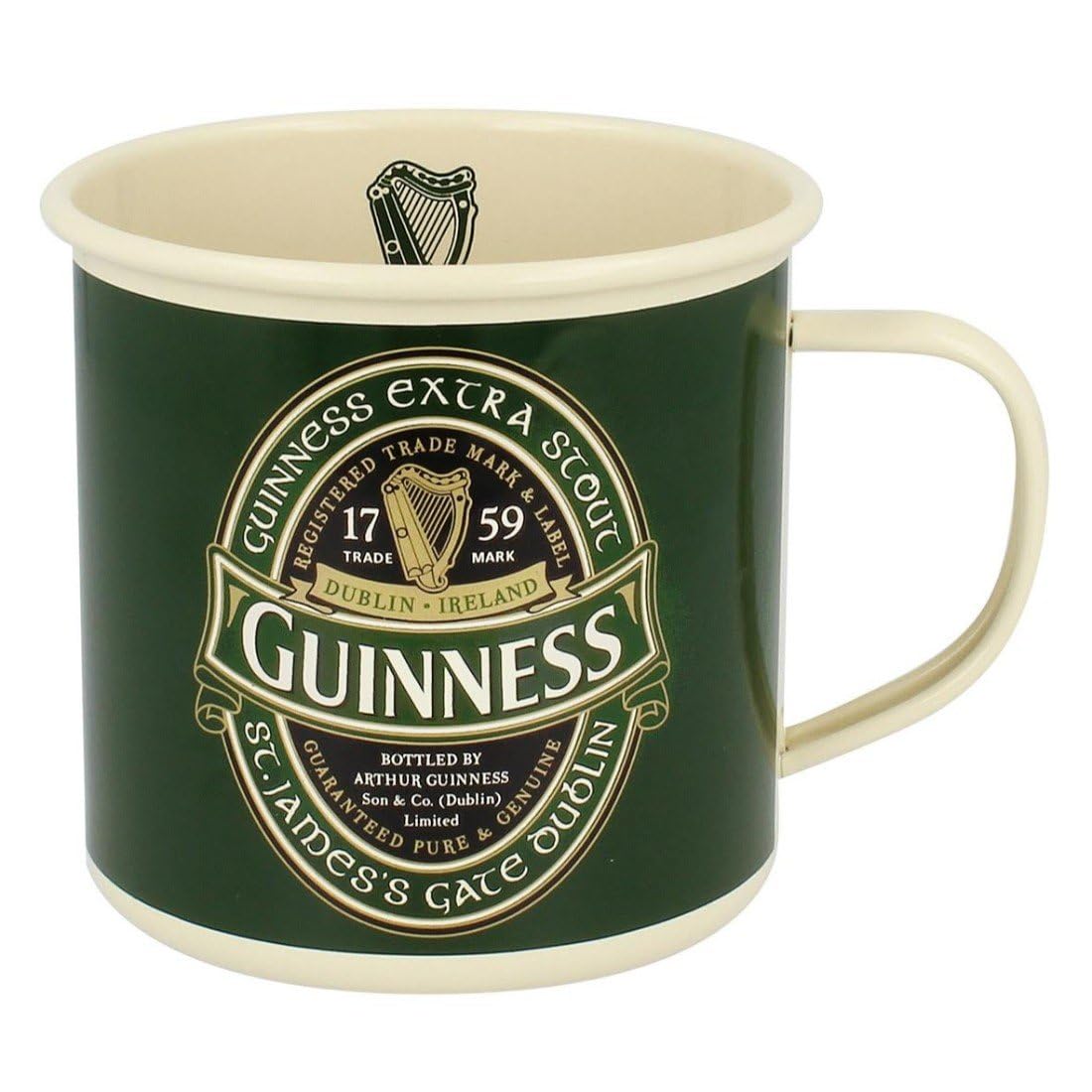 Guinness Retro Enamel Mug With Logo