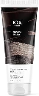 IGK Hair Gloss Toner & Color Depositing Mask | Chocolate Brown Semi-Permanent | Vegan + Cruelty Free | Brown Bella