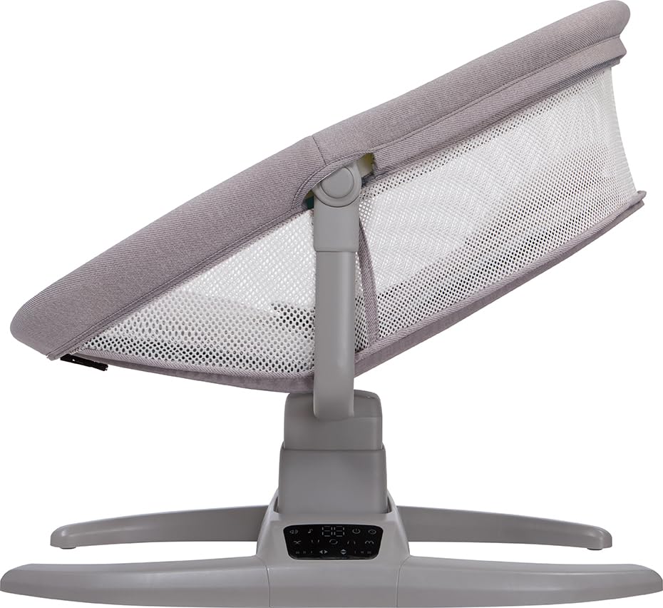 Side view of Mastela Swing H Multi-Motion Baby Cradle showing recline position