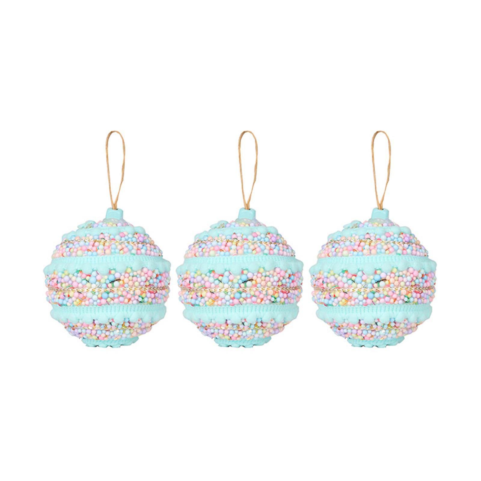 3pcs Macaron Shade Foam Christmas Tree Hanging Baubles Safe and User Friendly Baubles Ornament for and Home Use Home Christmas Tree Hanging Sphere