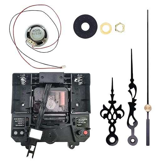 Milageto Quartz Clock Movement Mechanism, with Hands Silent Music Box Mechanism Kits Repair Tool