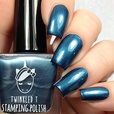 Stamping Polish Opaque in 1 Coat by Twinkled T (Bermuda (Metallic Blue))