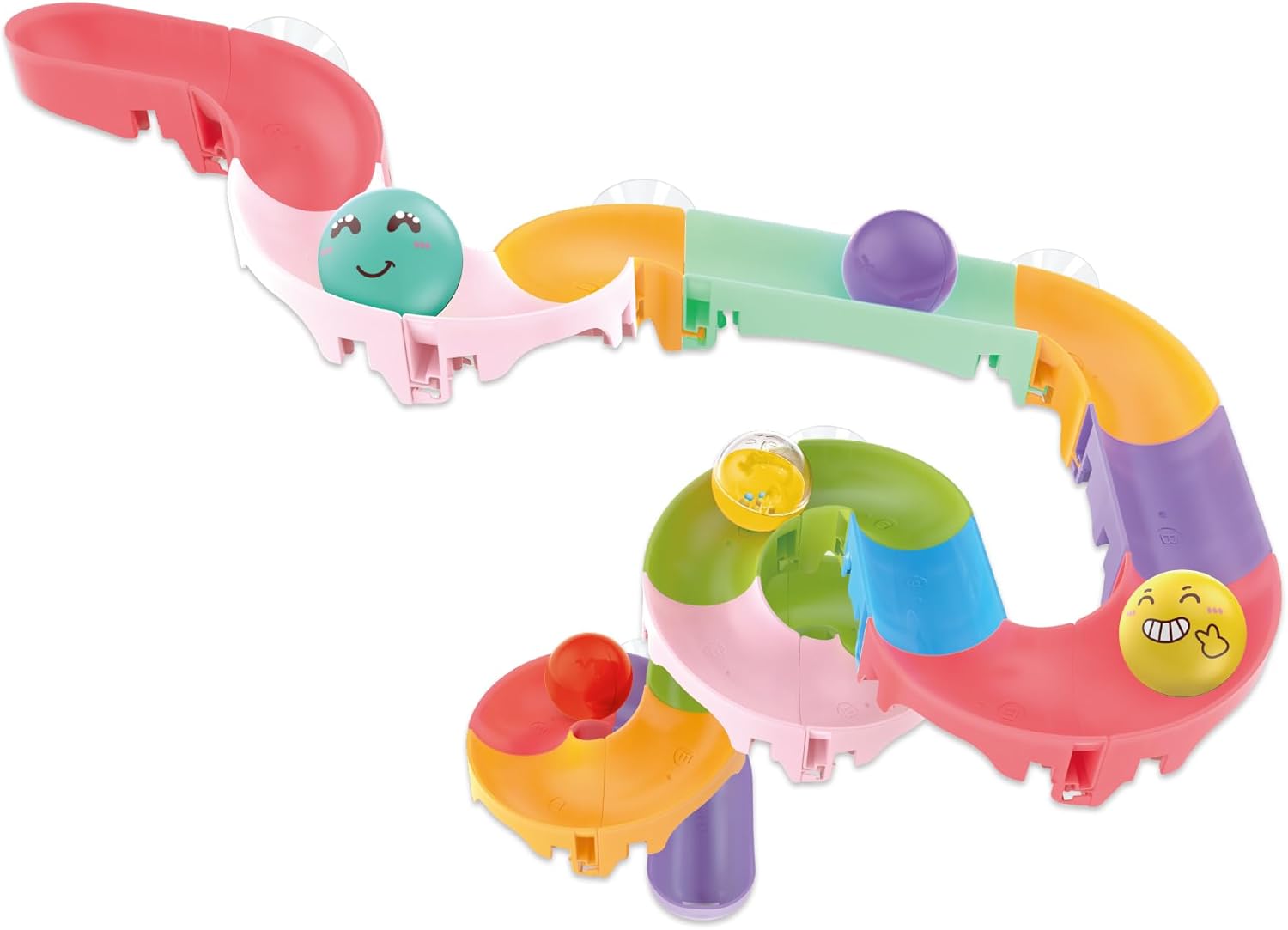 Toddler Bath Toys, Baby Bathtub Toys with Elephant Shower Sprays and Slide Track, Fishing Floating Animals Toys, Creative Shower Toys Christmas Birthday Gifts for Boys and Girls