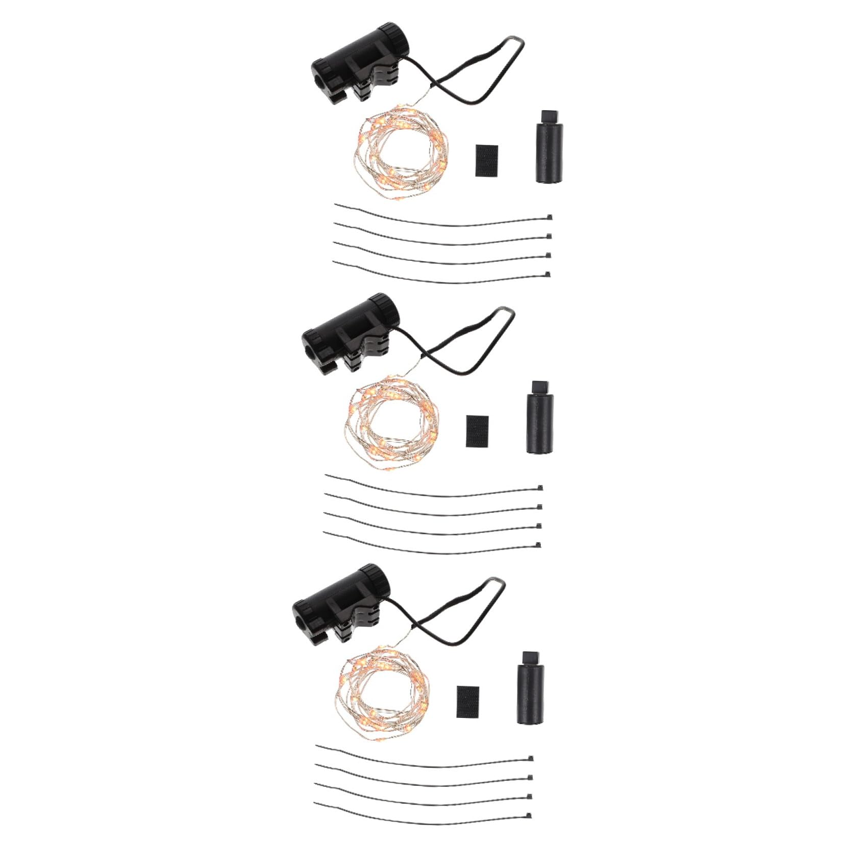 ibasenice 1set Luce per Bicicletta Riflessivo Ricaricabile Guidato Parlato Posteriore Leggero Davanti Luce dei Raggi della Ruota Lampada a Raggi Luce Filo Bici Impermeabili ABS Nero