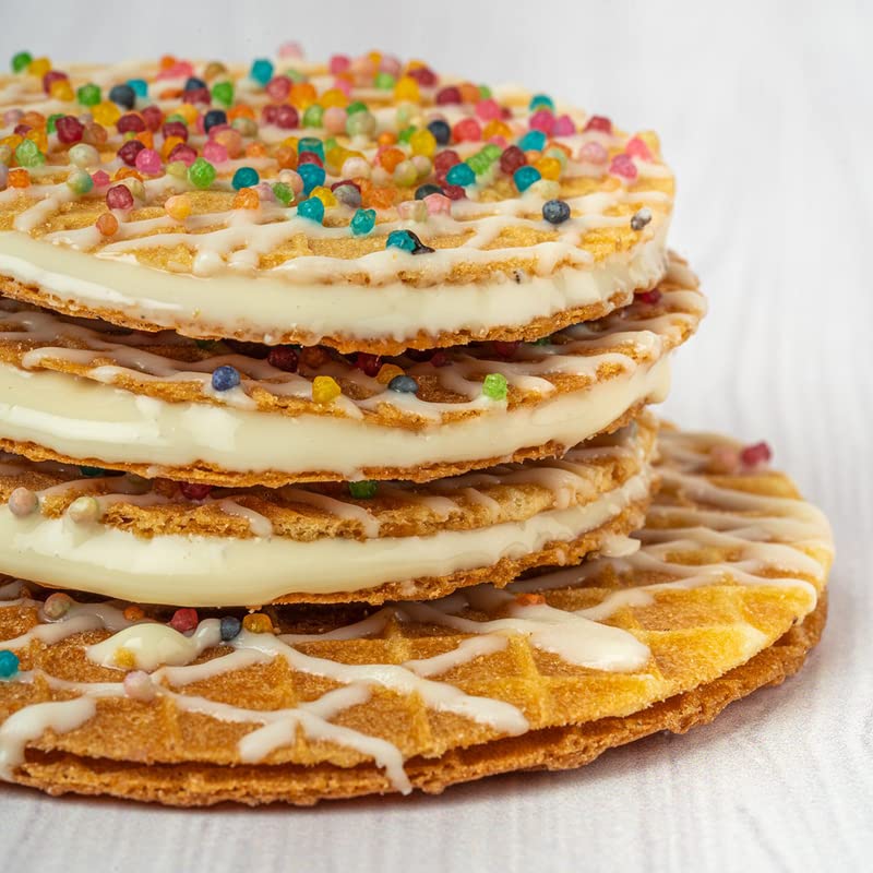 Image of NOVANOVA White Chocolate Waffle Cookies -Vegetarian, 100% Eggless | No Added Preservatives | Freshly Baked For You - Box Of 24, 480 Gram