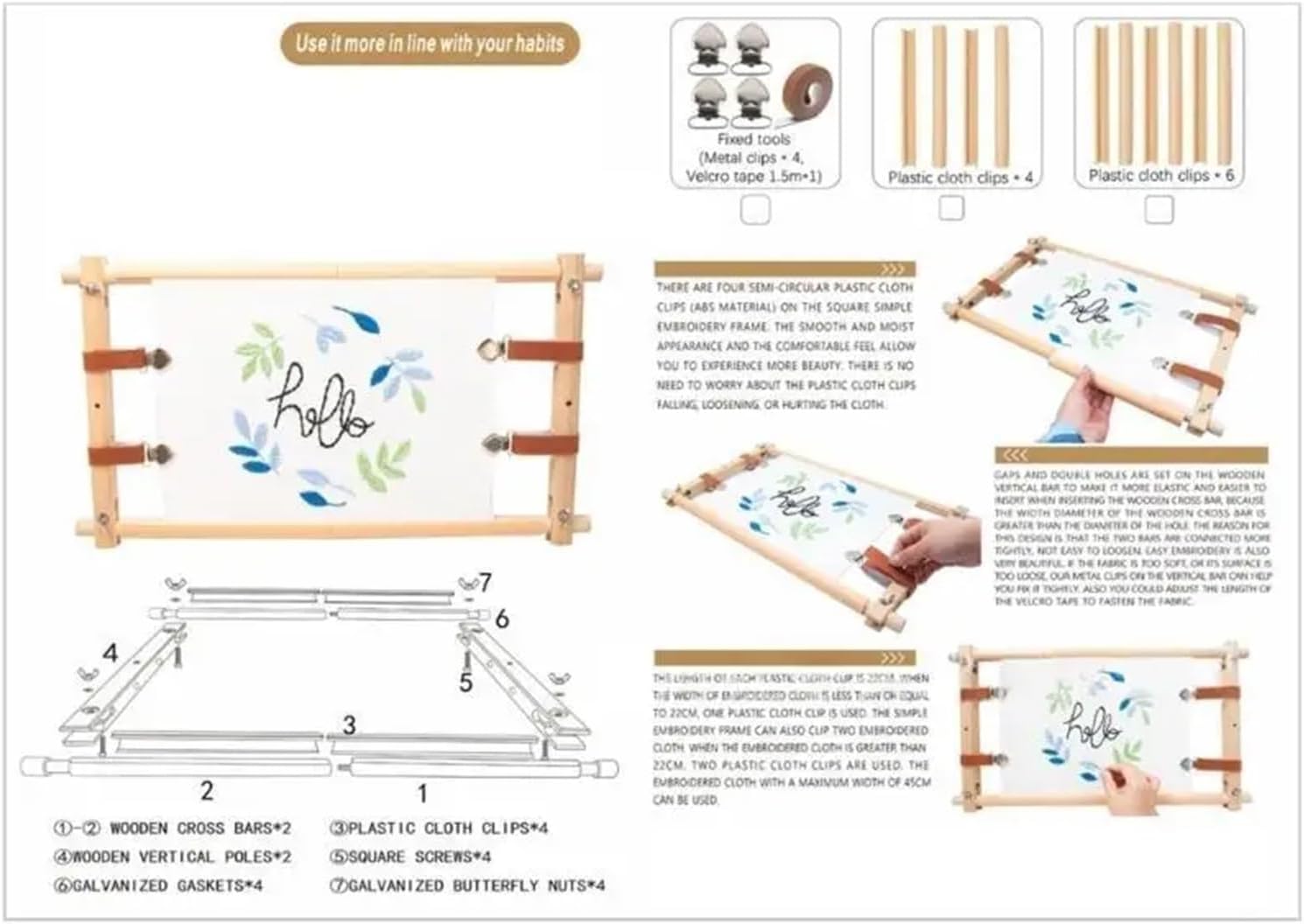 Embroidery Frame Stand QX2E Metal Stitches Holder Stand Quilt Frame Needlepoint Floor Lap Stand for Sewing
