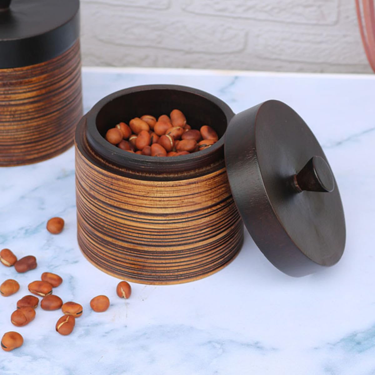 Alipis Luftdichte Teedose mit Deckel Schlichter Teebehälter für Losen Tee Langlebige Vorratsbox mit Einfachem Design als Küchenaccessoire