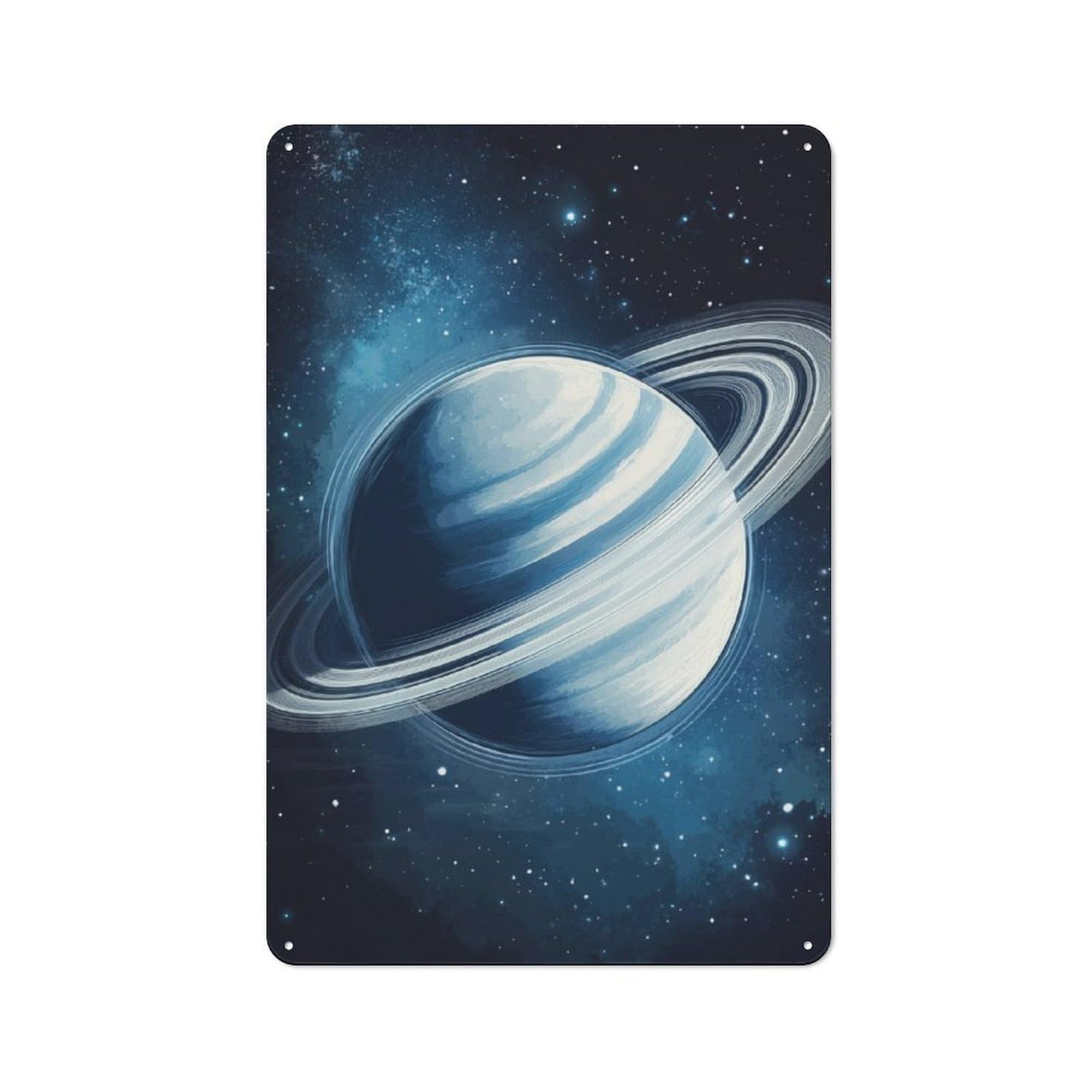 Retro Tin Sign 30x20cm Featuring Saturn in Space for Bar Or Restaurant, for Metal Sign Collectors, for Garage And Workshop Walls