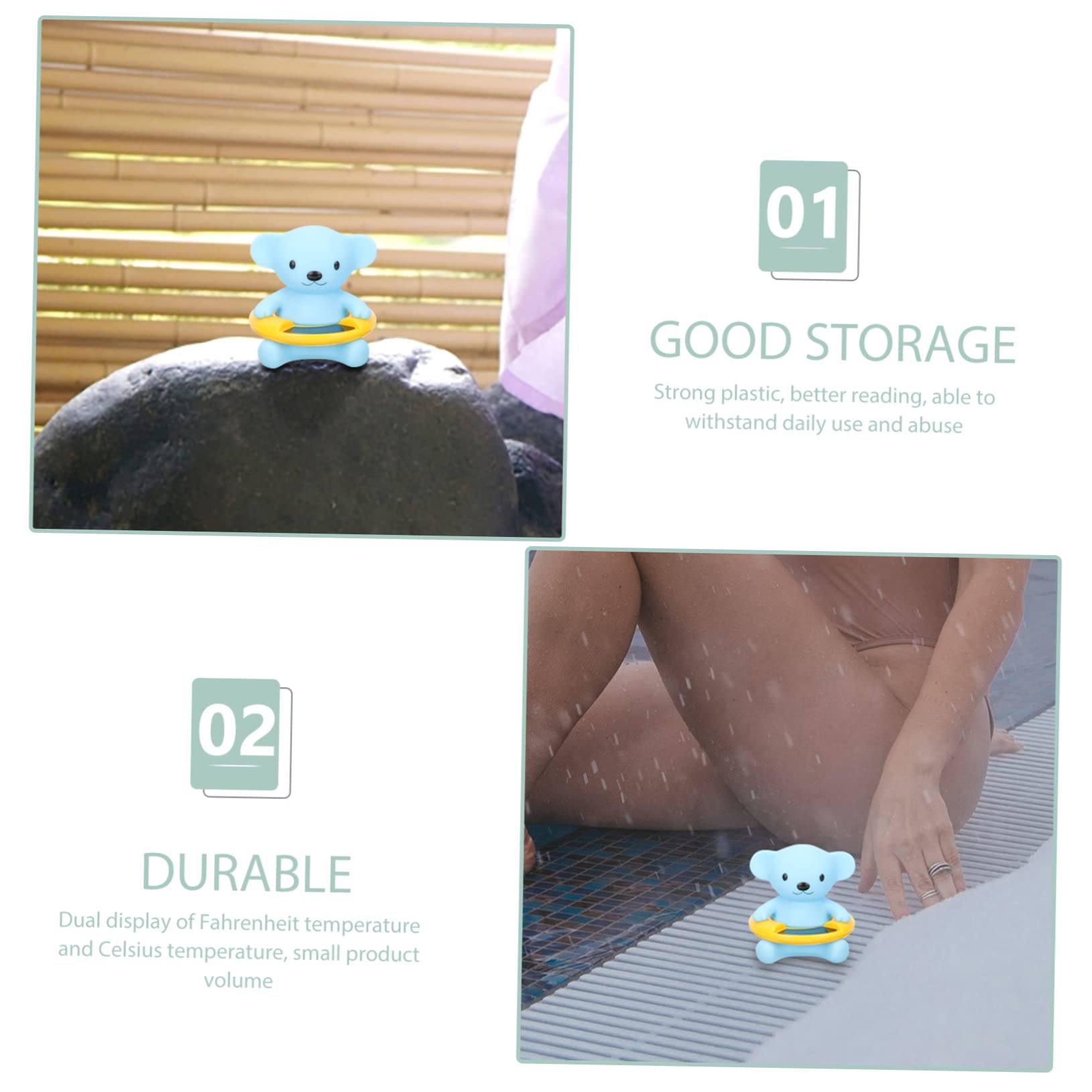 Sosoport 3 Pz Termometro Per Acqua Bagno Giocattolo Per Il Bagnetto Galleggiante Stanza Digitale Per Neonati Acqua Di Sicurezza Per Bambini Gel Di Silice Cartone Animato Bambino Vasca