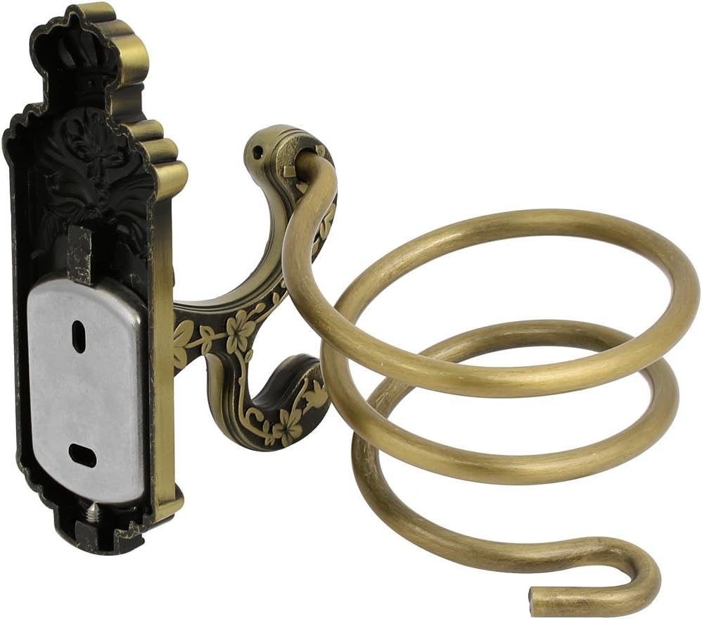 Space Aluminium Home Hardware Antique European Style Spring-Type Hair Dryer Holder w Plug Hanging Hook Model:31as150qo441