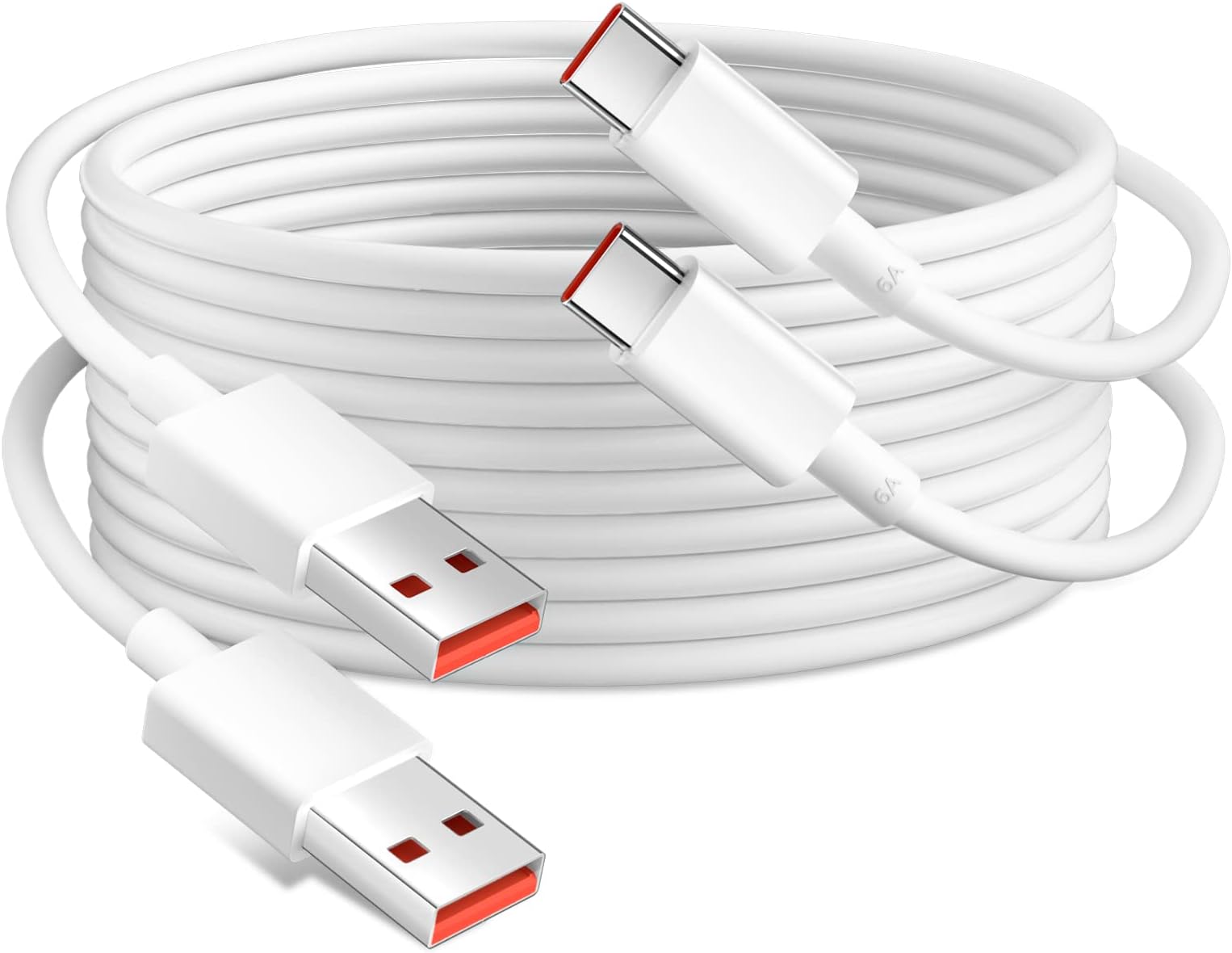 Xiaomi USB C Cable 2 Pack - 1M/3.3ft Type C Charger Cable - Fast Charging 6A Turbo Hyper Charging - Compatible with Xiaomi 12/14 Pro/13T/12T/11T/11 Lite/Redmi A3/Note 11/9T/9/8/POCO F4 GT/M4/X4 Pro