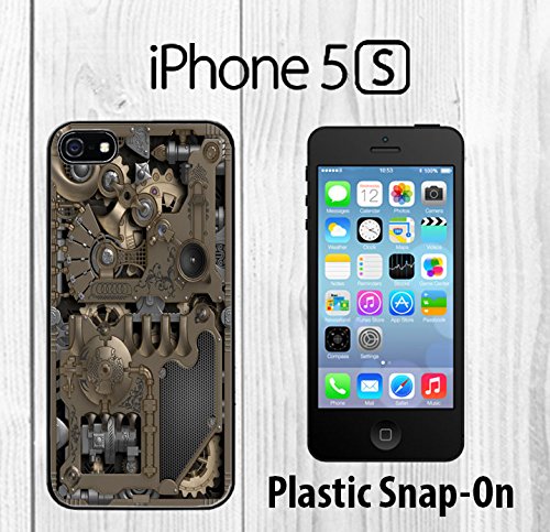 INNOSUB USA Steampunk Mechanical Gears Custom Made Case/Cover/Skin FOR iPhone 5/5s -Black- Plastic Snap On Case (Ship from CA)