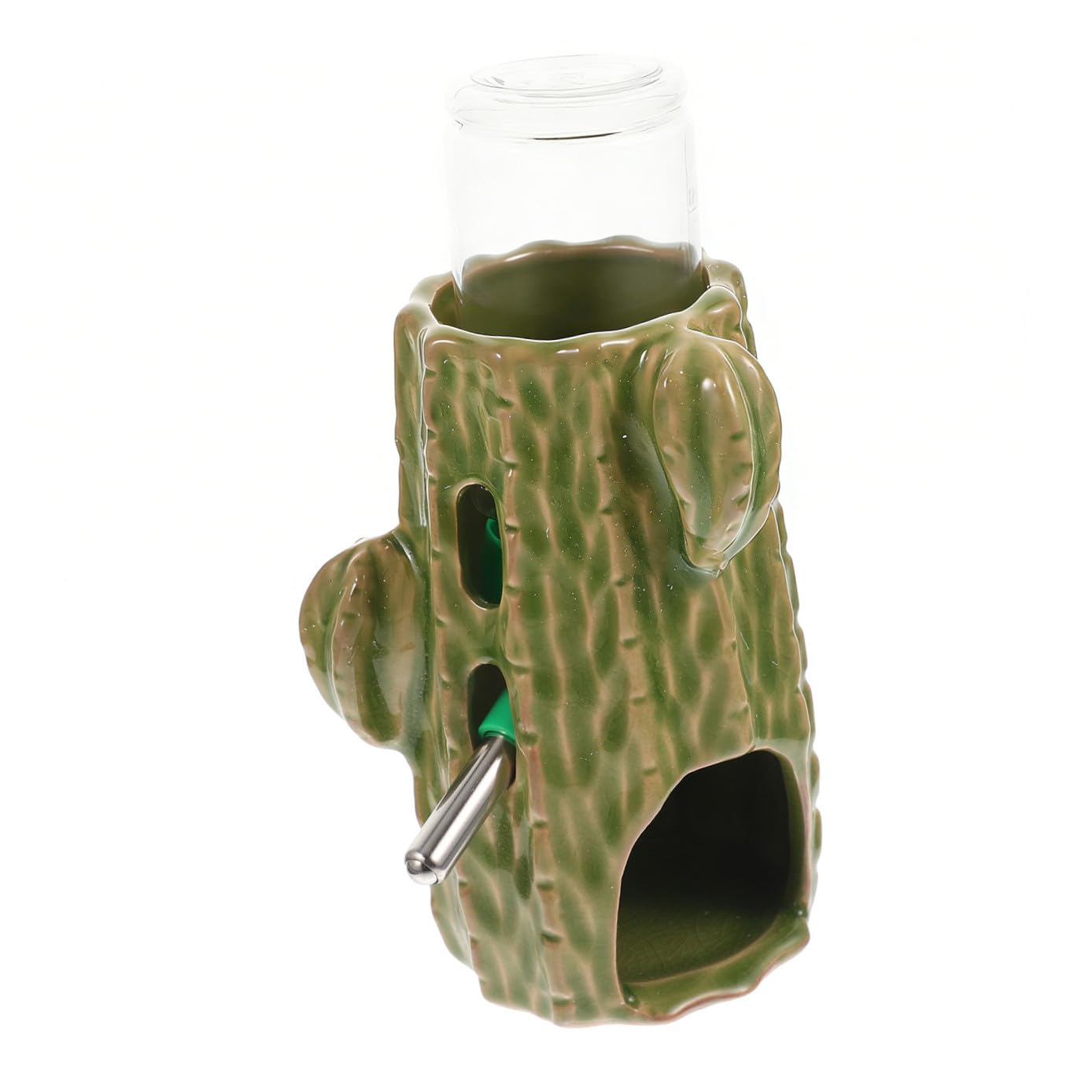 Hamster Wasserflasche mit Keramikhalter Verstellbarer Trinkflaschenständer für Kleine Haustiere Wie Hamster Chinchillas Meerschweinchen und Mäuse Auslaufsicher und Praktisch
