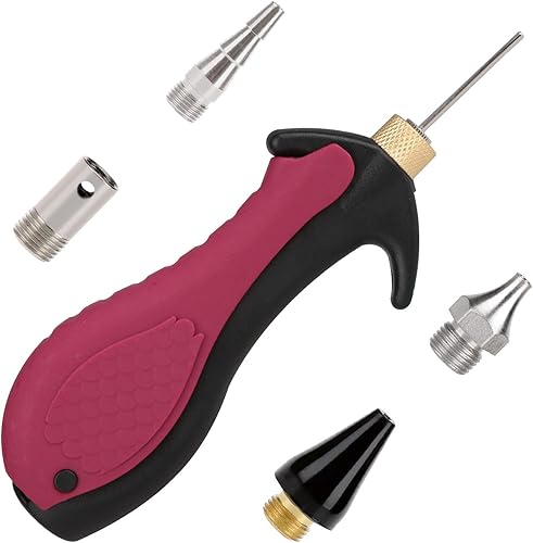 Miniatura 2 de WYNNsky Kit de pistola de soplado estilo palma con seis boquillas intercambiables, manguera de aire de poliuretano de 13 pulgadas con bloqueo de