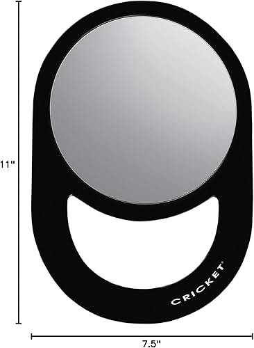 Miniatura 3 de Cricket Espejo de mano ovalado, espejo de mano ligero con mango ergonómico, reflejo claro para cortes de pelo y peinado, peluquería y herramienta de