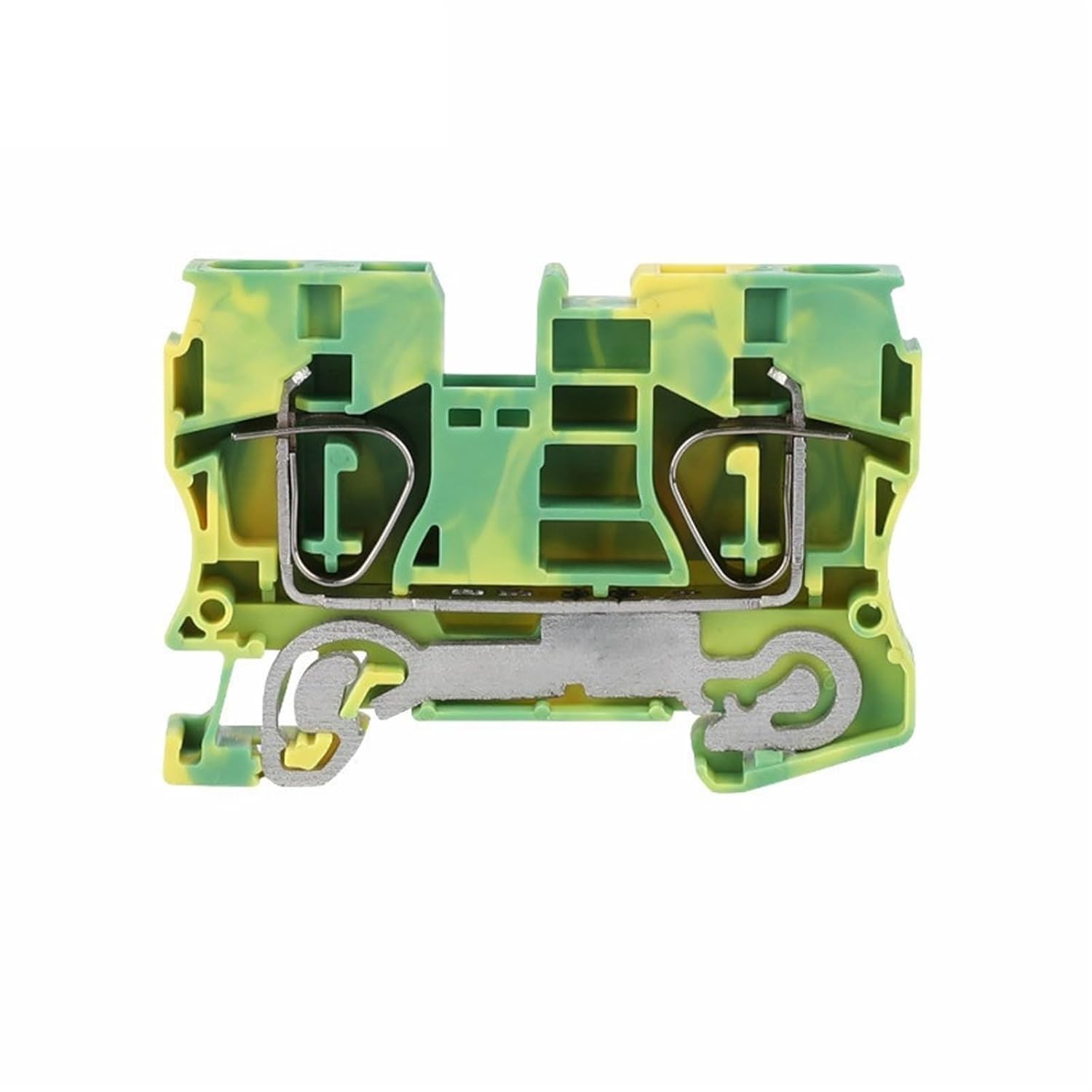 5Pcs ST10-PE Spring-cage Ground Protective Earth 10 mm² 24-8 AWG Wire Electrical Connector Din Rail Terminal Block ST 10-PE