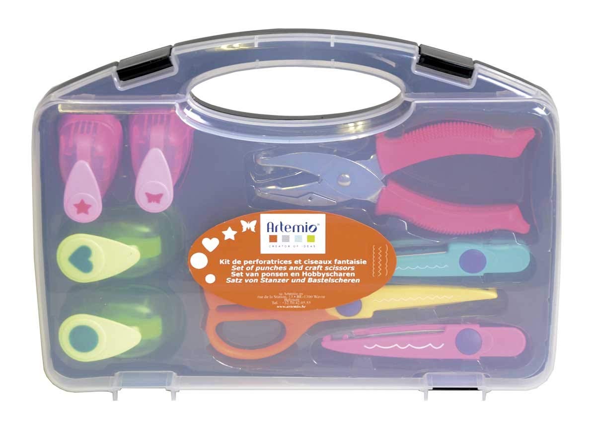 Artemio Multi Case Of Craft Punches And Scissors, -Colour