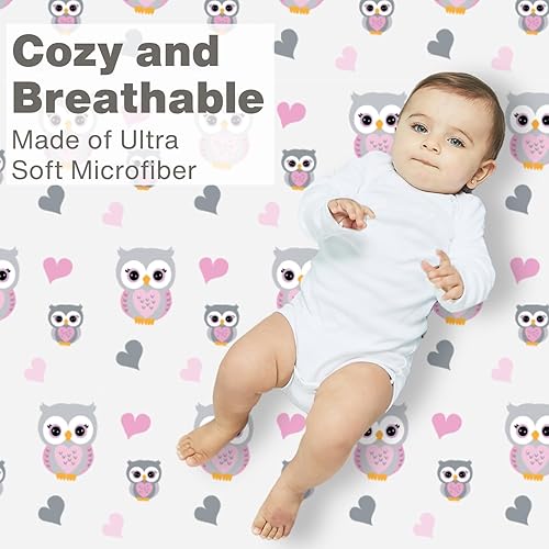 Miniatura 4 de EVERYDAY KIDS - Sábana bajera para cuna, 100% micro fibra suave, transpirable e hipoalergénica, se adapta al colchón de cuna tamaño estándar de 28