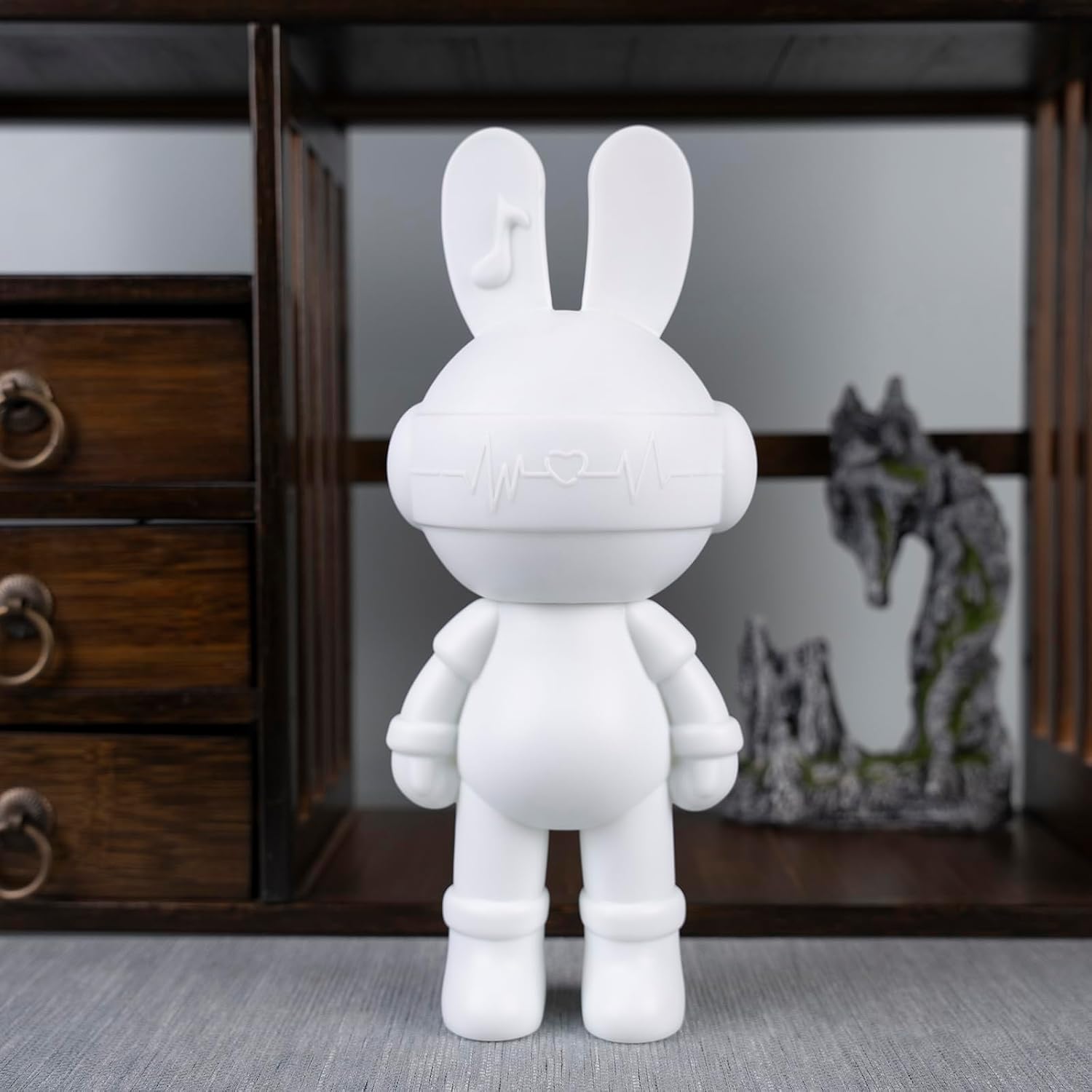 10 inch Blank Mold DIY Fluid Bunny Creativity Ornament for Home Decoration