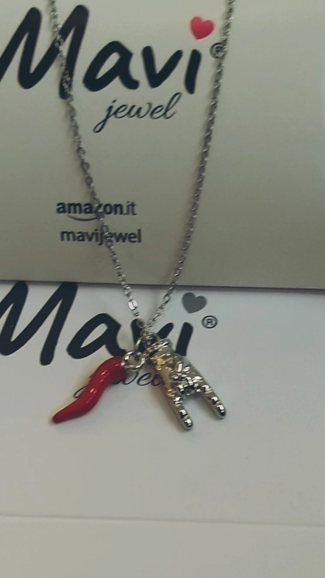 Bracciale Donna Mavijewel Con Pendolo Corno Portafortuna E Cuore - Acciaio, Made In Italy - Foto 9