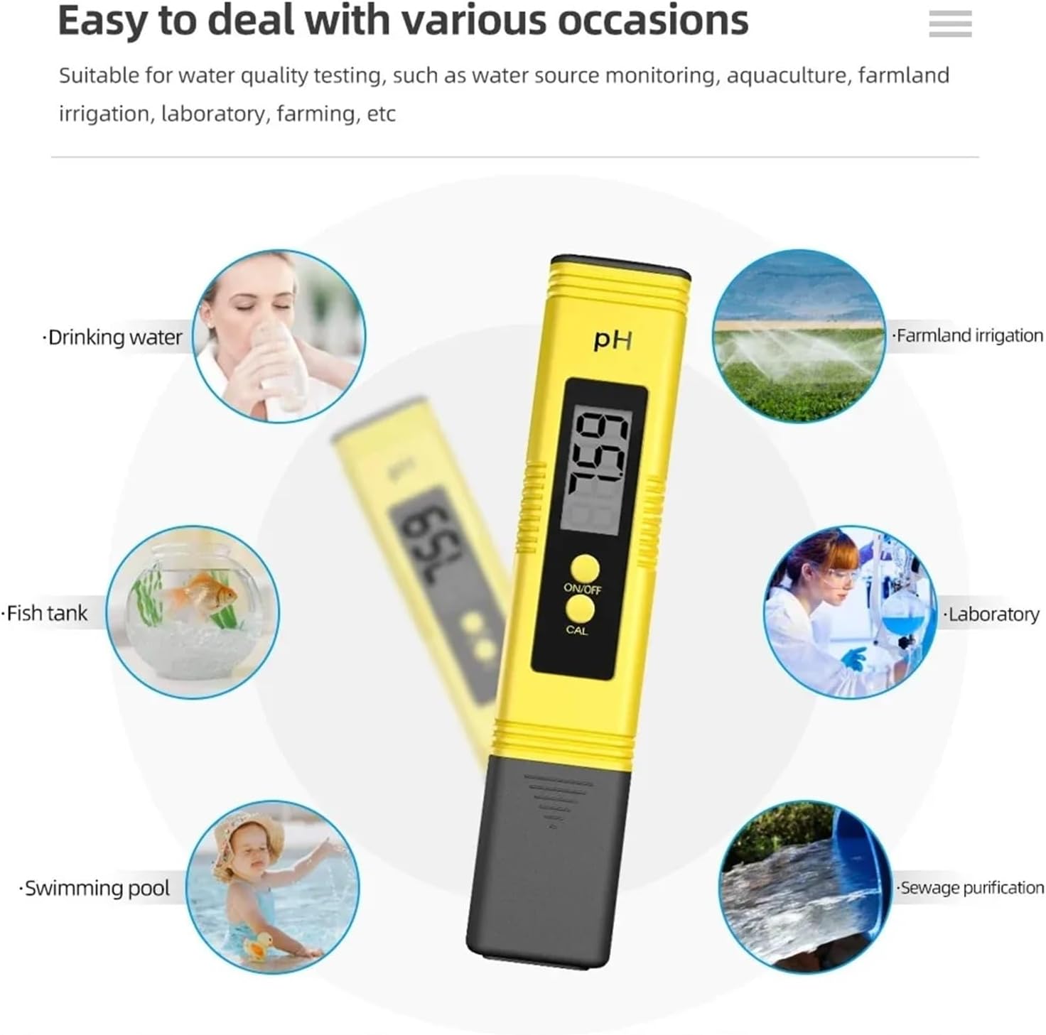 TDS Meter, Digital PH/TDS Meter Automatic Calibration 0.01 and Tester Probe Water Quality Test Monitor Aquarium Pool,Digital Tester(TDS018)