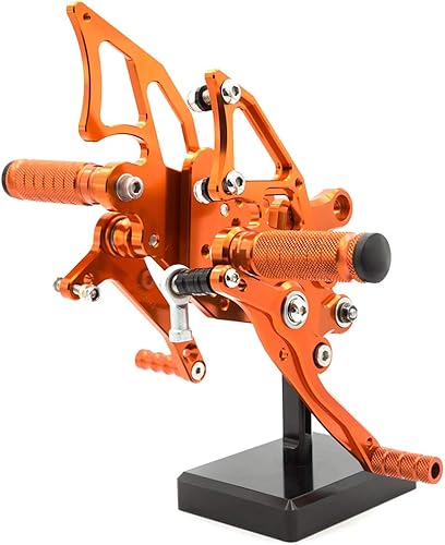 Miniatura 10 de FXCNC Juego de clavijas traseras CNC Billet para motocicleta, reposapiés totalmente ajustables, compatibles con YZF R25 R3 2014-2021, MT-25 MT-03