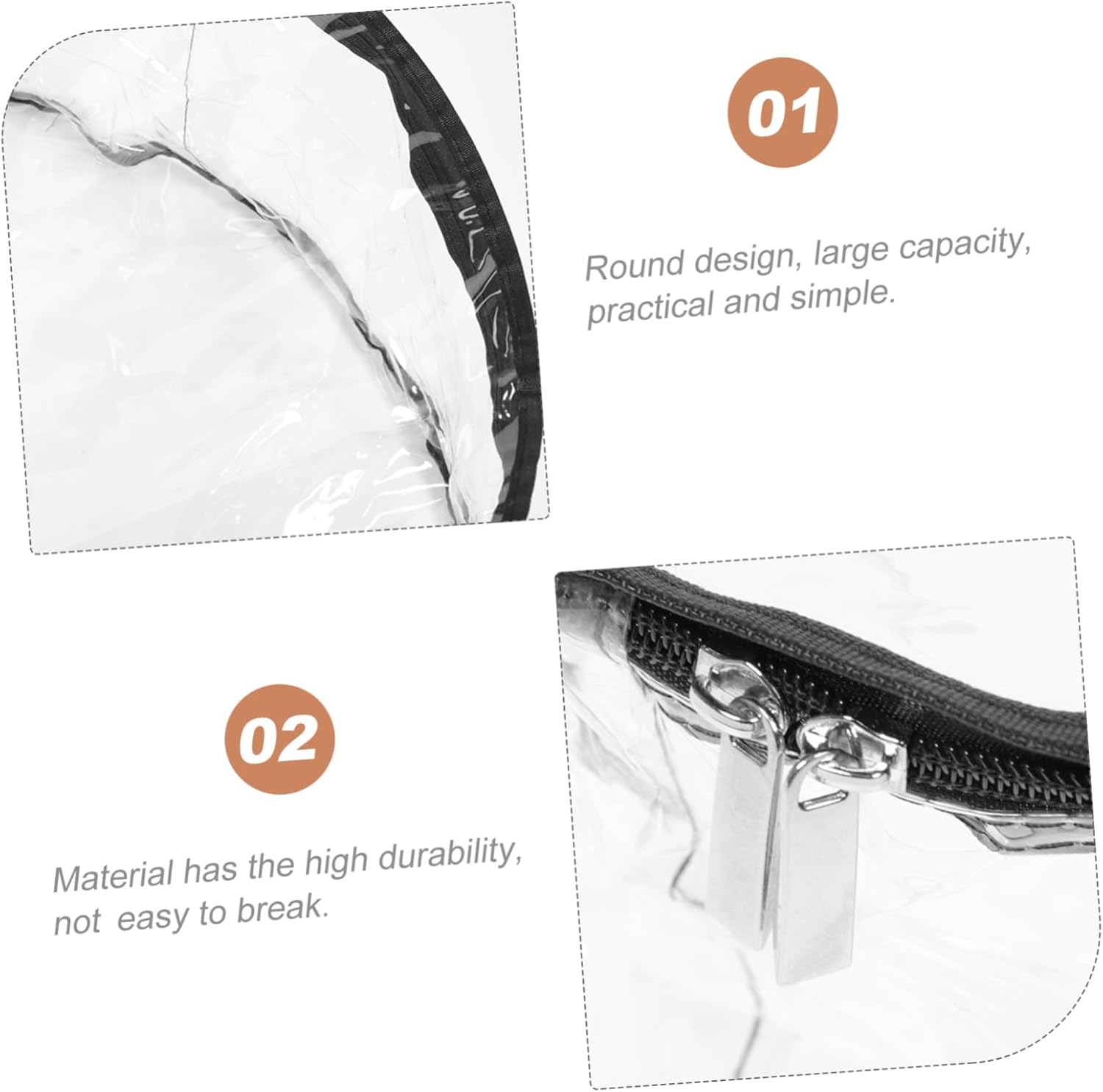 2pcs Transparent Round Storage Bag for Wreaths Garland Holder for Easy Holiday Organization for Wreaths and Decorations