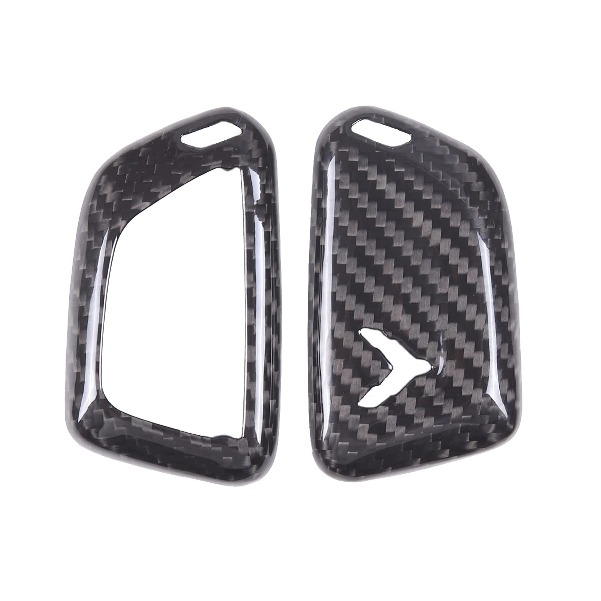 Real Carbon Fiber Key Fob Case Cover Compatible with Chevrolet Corvette C8 2020-2025, Key Fob Cover, Car Smart Remote Case Trim Accessories (Black)