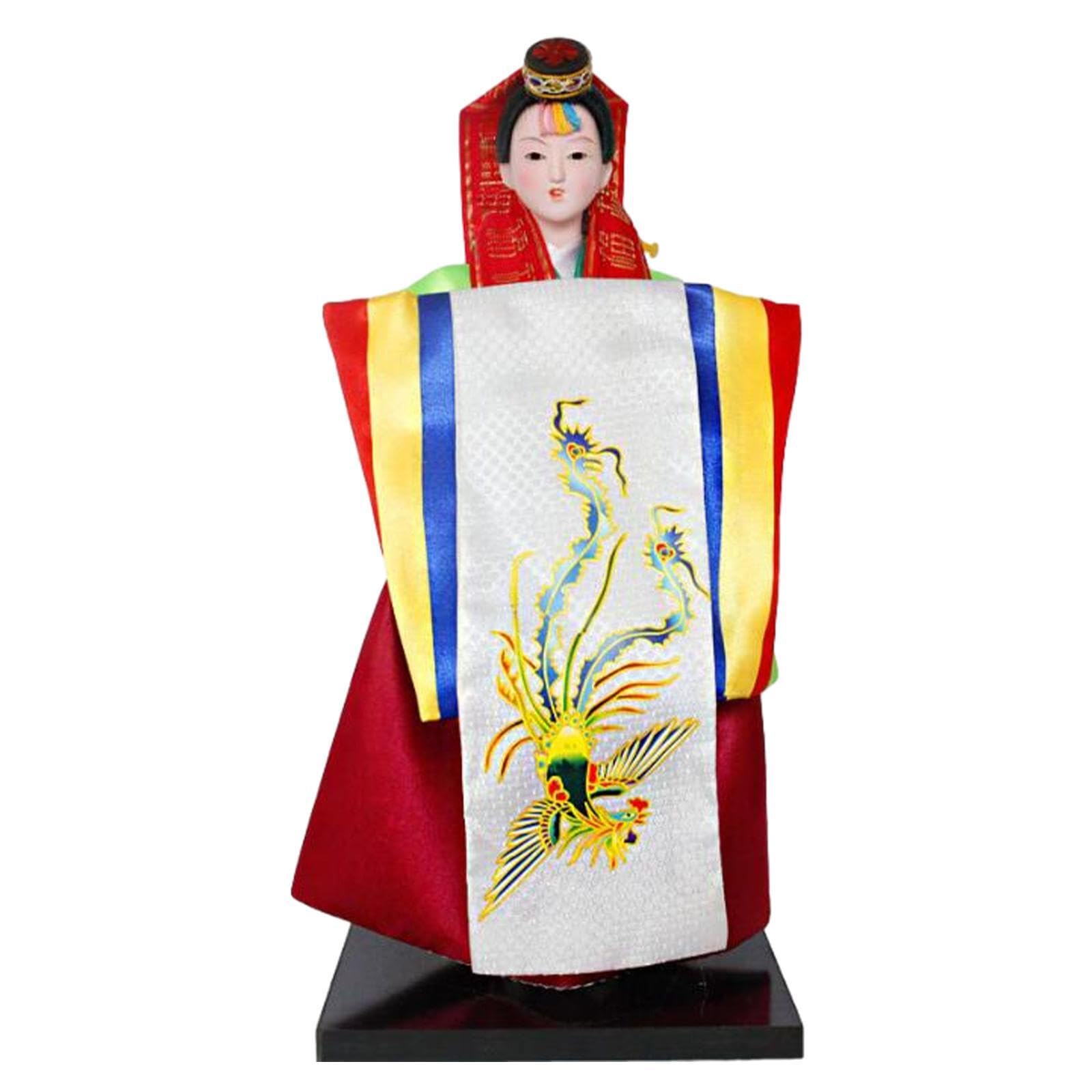 PIXZCSA Vintage Korean Hanbok Doll Crafts Geisha Figurine For Elegant Home Decoration Antique Asian Vintage Doll Traditional Handicraft And Other Korean, Style F