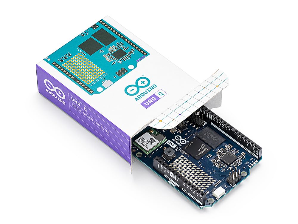 Arduino® UNO™ Q 2GB[ABX00162] - Carte Hybride, microprocesseur Qualcomm Dragonwing QRB2210 (MPU) et microcontrôleur STM32U585 (MCU), AI Vision, Voice, IoT, Robotics, Linux Debian OS, Wi-FI 5, USB-C