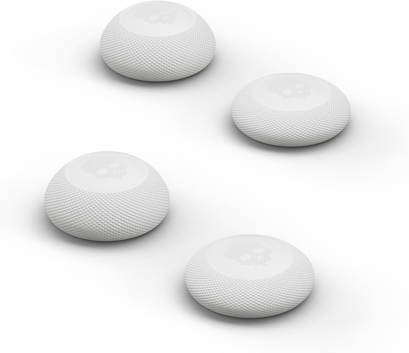 Convex Thumb Grip Caps Joystick Cap Analog Stick Cap Thumbstick Grip Cover for Nintendo Switch Pro Controller & PS5 / PS4 / Slim/Pro Controller - White, 2 Pairs (4pcs)