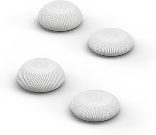 Skull & Co. Convex Thumb Grip Caps Joystick Cap Analog Stick Cap Thumbstick Grip Cover for Nintendo Switch Pro Controller & PS5 / PS4 / Slim/Pro Controller - White, 2 Pairs (4pcs)