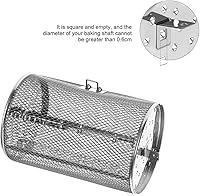 Vista 3 de Cesta de asador de acero inoxidable Cesta giratoria multifuncional para freidora de aire, tambor asador de parrilla para freidora de aire, horno