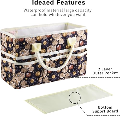 Miniatura 3 de E-WEICHEN Organizador de manualidades, bolsa de almacenamiento de arte con múltiples bolsillos, contenedores de almacenamiento para arte,