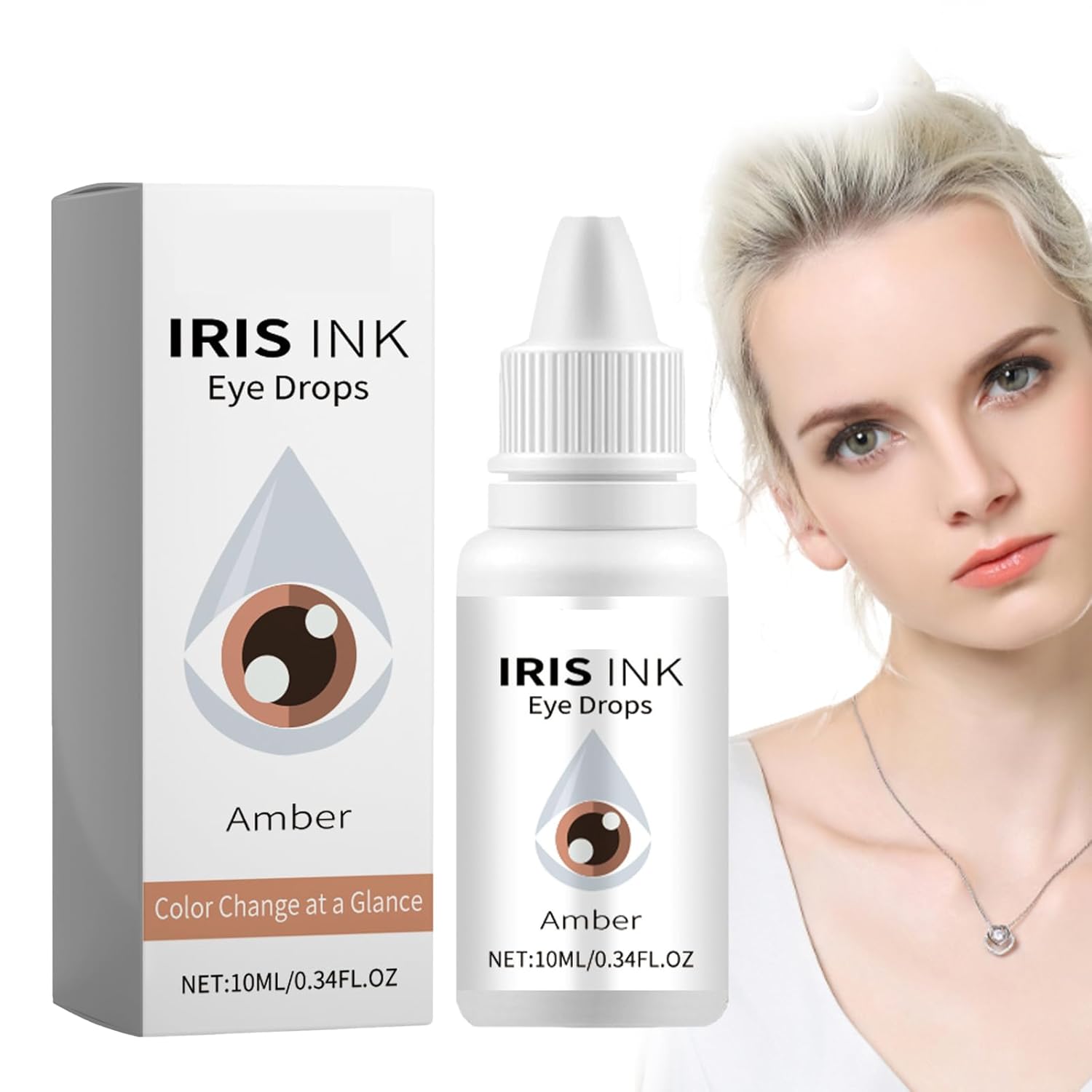 5 Bottles Fancy Drops Change Your Eye Color, Safe and Vegan IrisInk PRO Eye Drops