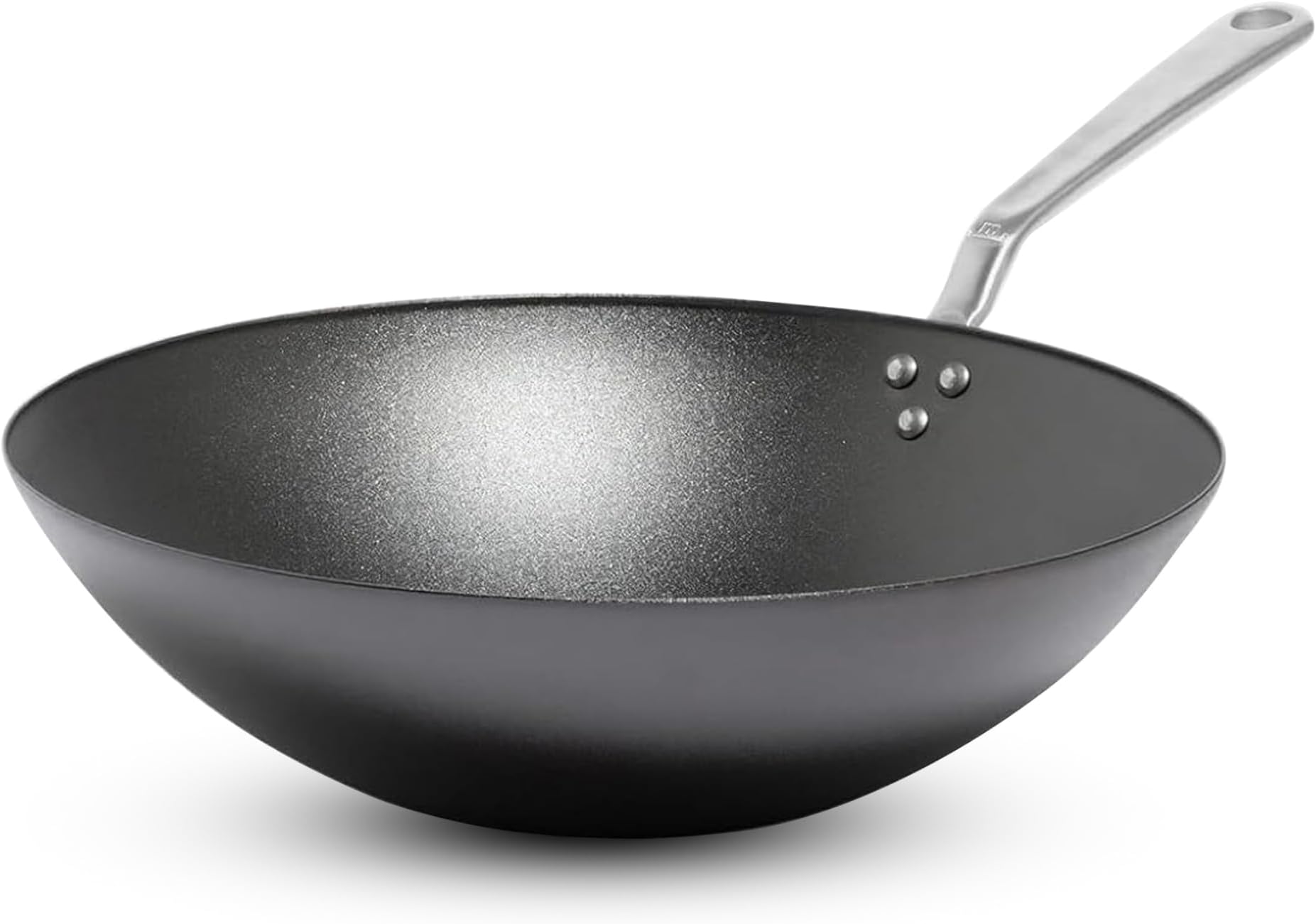 Made In Cookware - 13" Seasoned Carbon Steel Wok - (Like Cast Iron, but Better) - Professional Cookware - Crafted in Sweden - Induction Compatible