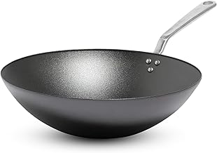 Made In Cookware | 13" Seasoned Carbon Steel Wok - (Like Cast Iron, but Better) | Professional Cookware | Crafted in Sweden | Induction Compatible