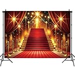 Luxurious Red Carpet Backdrop Hollywood Theme Party Photography Background Wall Banner for Birthday Movie Night Dance Party Decorations 70.8 x 47.2 Inch - Image 3