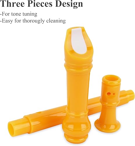 Miniatura 4 de Instrumento de grabación para principiantes, niños y adultos, flauta de música soprano de 8 agujeros con varilla de limpieza y funda de cuero para