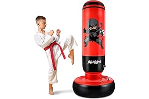Free-Standing Punching Bag for Kids Aged 10-12: A Towering Inflatable Training Companion