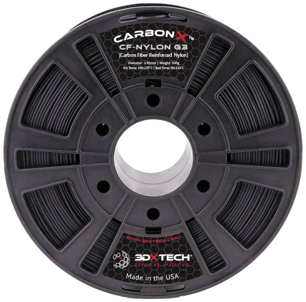 3D Xtech NYL3030500BK0 CarbonX CF Polyamide PA6 Filament PA (Polyamide) Chemically Resistant 2.85 mm 500
