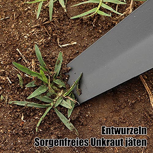 Foto von Catelves Schwarz Unkrautstecher, mit Ergonomischem Griff, Gartengeräte aus Qualitätsstahl, Löwenzahnstecher, Klare Brombeerwurzeln, Länge 34,5cm
