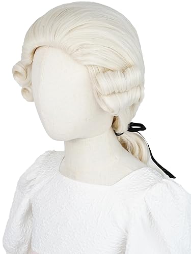 Vista 42 de Pelucas de sirena para niños y niñas, 21 pulgadas de largo, rizadas, color rojo oscuro, peluca de onda de sirena con clip de estrella de mar