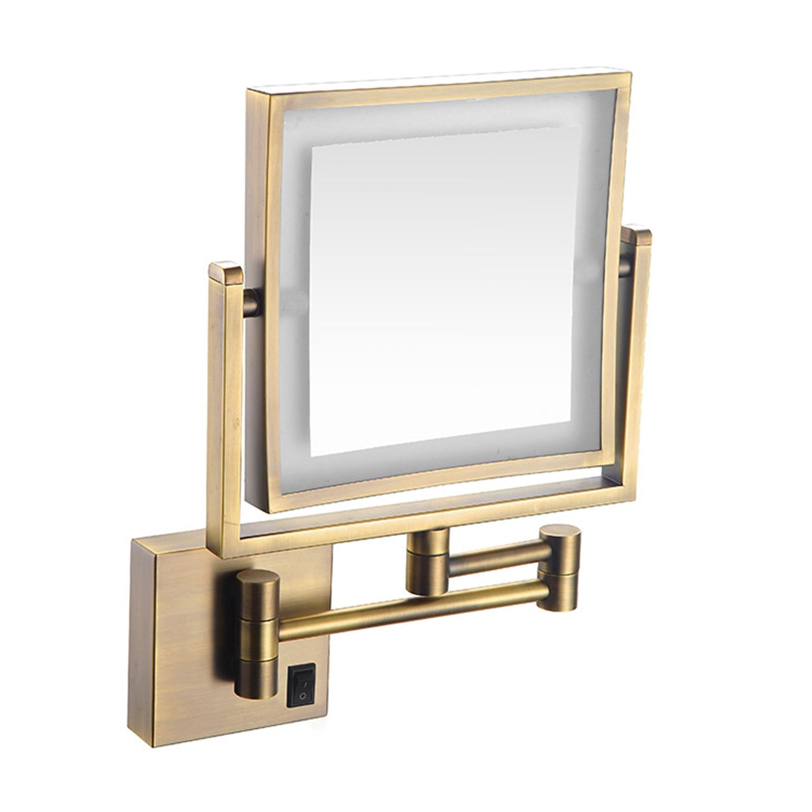 8,5 Pouces Miroir Grossissant Mural Lumineux X10, LED Miroirs de Maquillage, Bou
