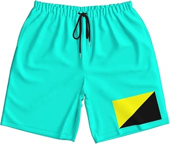 Ancap Flag Mens Swim Trunks Quick Dry Board Shorts 7" - Hawaii Beach Swimwear