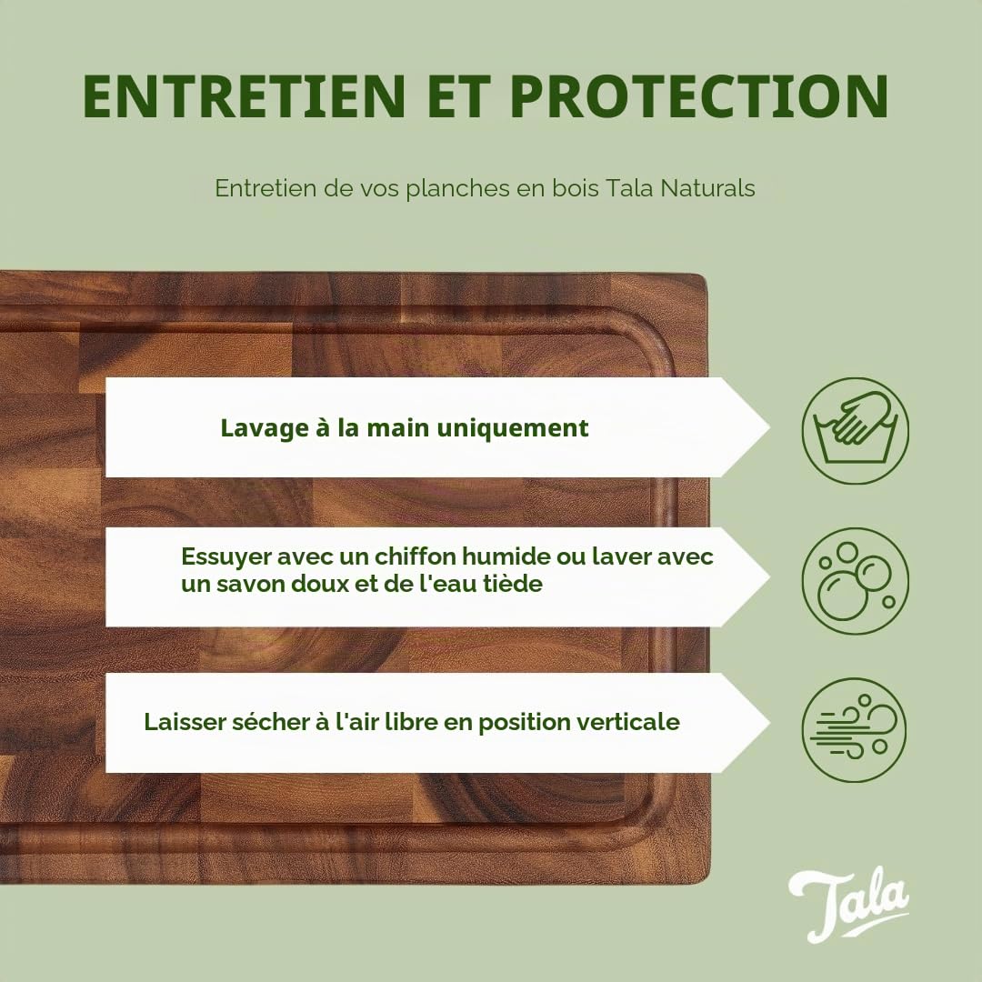 Tala Étagère à épices 18 pots en bois d'hévéa, rangement organisé pour herbes et épices, design en bois à 3 niveaux avec rails de protection avant pour un rangement facile et sûr, trous de fixation