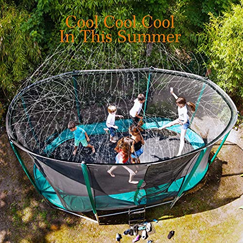 Trampoline Sprinkler for Kids - Outdoor Trampoline Water Sprinkler for Kids and Adults, Trampoline Accessories Sprinkler 39ft Long for Water Play, Games, and Summer Fun in Yards - Thumbnail 2